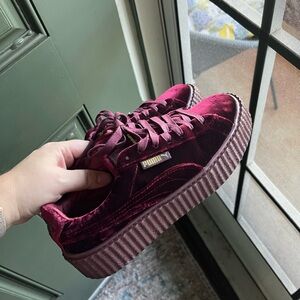 Puma Women's Velvet Sneakers - Deep Red